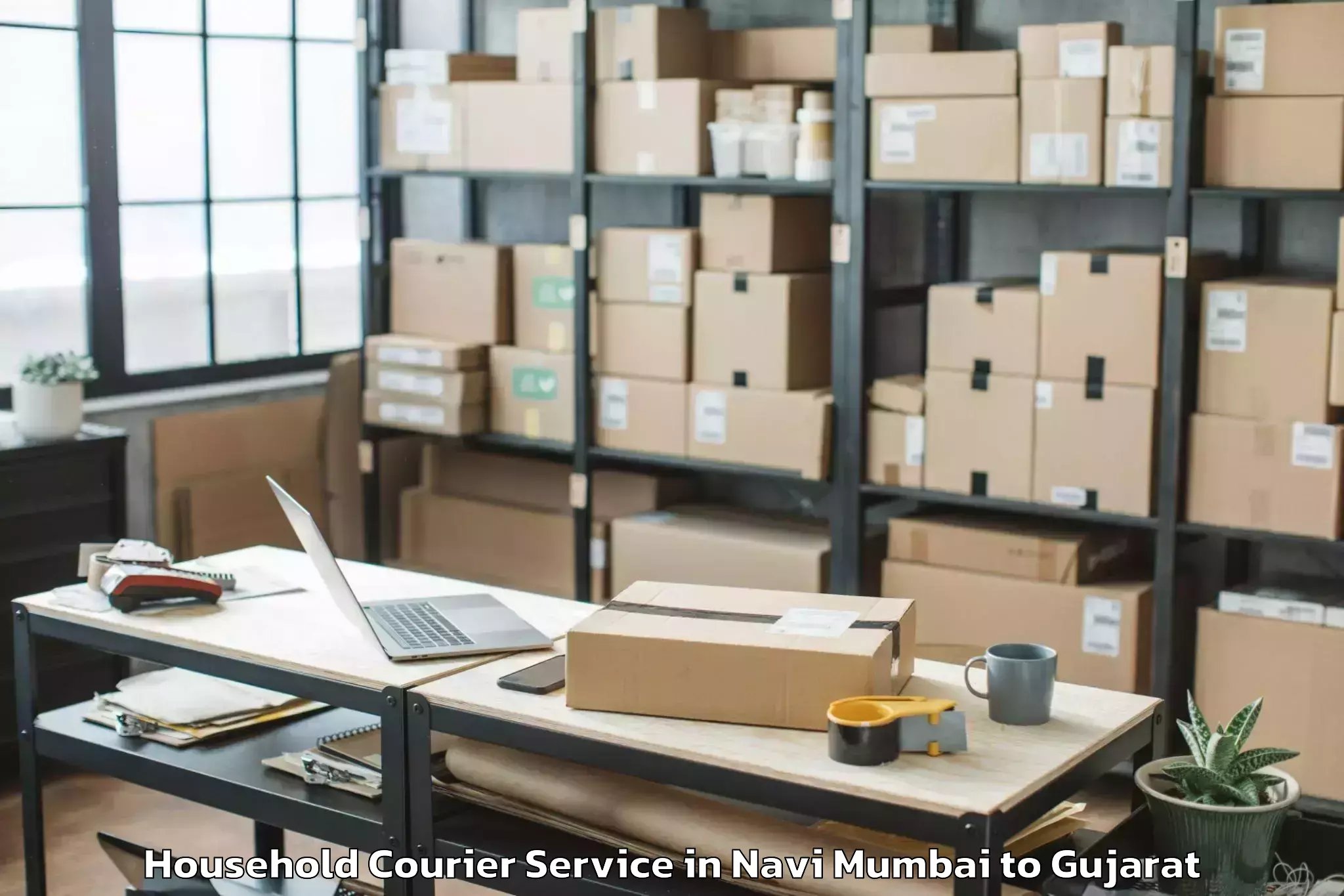 Quality Navi Mumbai to Udhana Household Courier